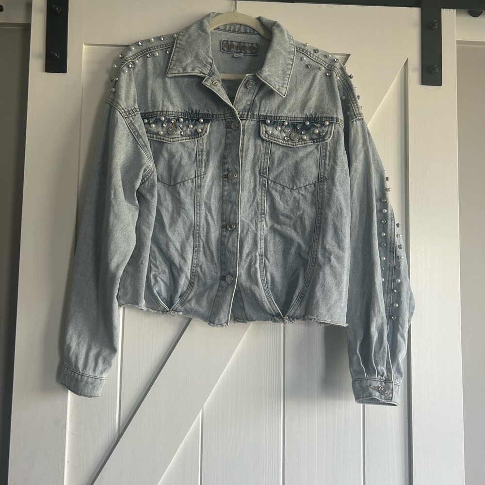 Maurices Pearl and Diamond Denim Jacket
